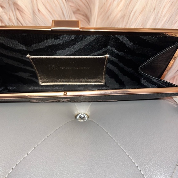 INC International Concepts Carolyn "Love" Black Sequin Clutch - Picture 12 of 15